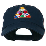 Balls Pool Rack Embroidered Low Profile Washed Cap