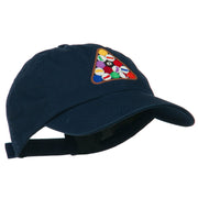 Balls Pool Rack Embroidered Low Profile Washed Cap