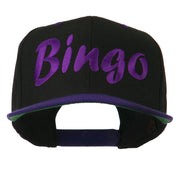 Bingo Embroidered Flat Bill Cap