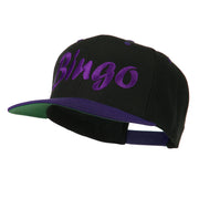 Bingo Embroidered Flat Bill Cap