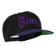 Bingo Embroidered Flat Bill Cap