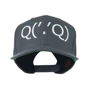 Boxing Face Emoticon Embroidered Snapback Cap