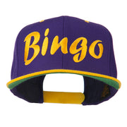 Bingo Embroidered Flat Bill Cap