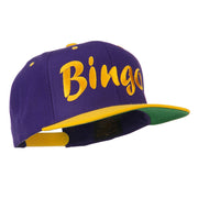 Bingo Embroidered Flat Bill Cap