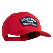 Scuba Hair Don't Care Patched Retro Cotton Blend Snapback Cap - Red OSFM