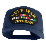 Gulf War 90-91 Veteran Patched Solid Cotton Twill 5 Panel Prostyle Snap Cap - Navy OSFM