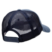 Mirrored Teardrop Patched Washed Trucker Cap