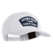 Scuba Hair Don't Care Patched Retro Cotton Blend Snapback Cap - White OSFM