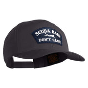 Scuba Hair Don't Care Patched Retro Cotton Blend Snapback Cap - Charcoal OSFM