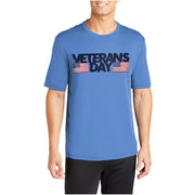 Army Veteran Day Men's Big Size Tall PosiCharge Competitor Crew Neck Tee Shirt - Carolina-Blue L