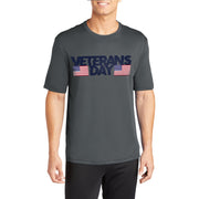 Army Veteran Day Men's Big Size Tall PosiCharge Competitor Crew Neck Tee Shirt - Iron-Grey L