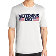 Army Veteran Day Men's Big Size Tall PosiCharge Competitor Crew Neck Tee Shirt - White L