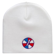 Chance Wheel Embroidered 8 Inch Short Beanie