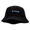 Proud Fisherman Embroidered Pigment Dyed Bucket Hat - Black OSFM