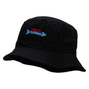 Proud Fisherman Embroidered Pigment Dyed Bucket Hat - Black OSFM