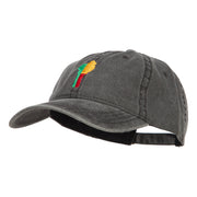 Benin Map Flag Embroidered Washed Cap