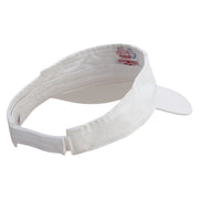 Irish American Flag Embroidered Pro Style Cotton Twill Washed Visor - White OSFM