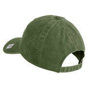 4th Marine Division Retired Embroidered Washed Solid Pigment Dyed Cotton Twill Brass Buckle Cap - Olive OSFM