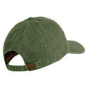 4th Marine Division Retired Embroidered Washed Solid Pigment Dyed Cotton Twill Brass Buckle Cap - Olive OSFM