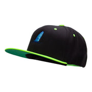 Wave Life Embroidered Wool Blend 2 Tone Classic Snapback - Black-Yellow OSFM