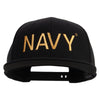 Licensed US Navy Embroidered Flexfit Snapback Style Cap - Black OSFM