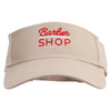 Barber Shop Embroidered Cotton Twill Sun Visor - Khaki OSFM