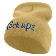 Cook Up Embroidered 8 inch Acrylic Short beanie - Khaki OSFM