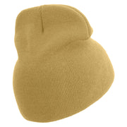 Cook Up Embroidered 8 inch Acrylic Short beanie - Khaki OSFM