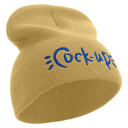 Cook Up Embroidered 8 inch Acrylic Short beanie - Khaki OSFM