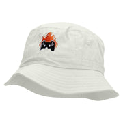 Fire Controller Embroidered Bucket Hat - White OSFM