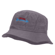 Proud Fisherman Embroidered Pigment Dyed Bucket Hat - Charcoal OSFM