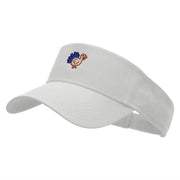 Baby Turkey Embroidered Cotton Twill Sun Visor