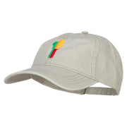 Benin Map Flag Embroidered Washed Cap