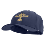 US Fighter Aircraft Embroidered Six Panels Pro Style Cap - Navy OSFM