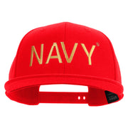 Licensed US Navy Embroidered Flexfit Snapback Style Cap - Red OSFM