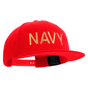 Licensed US Navy Embroidered Flexfit Snapback Style Cap - Red OSFM