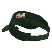 Barber Shop Embroidered Cotton Twill Sun Visor - Dk-Green OSFM