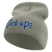 Cook Up Embroidered 8 inch Acrylic Short beanie - Grey OSFM