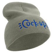 Cook Up Embroidered 8 inch Acrylic Short beanie - Grey OSFM