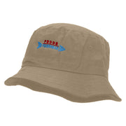 Proud Fisherman Embroidered Pigment Dyed Bucket Hat - Khaki OSFM