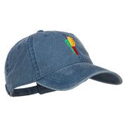 Benin Map Flag Embroidered Washed Cap