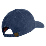 4th Marine Division Retired Embroidered Washed Solid Pigment Dyed Cotton Twill Brass Buckle Cap - Navy OSFM