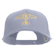 US Fighter Aircraft Embroidered Six Panels Pro Style Cap - Grey OSFM