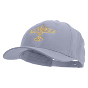 US Fighter Aircraft Embroidered Six Panels Pro Style Cap - Grey OSFM