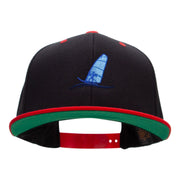 Wave Life Embroidered Wool Blend 2 Tone Classic Snapback - Black-Red OSFM