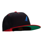 Wave Life Embroidered Wool Blend 2 Tone Classic Snapback - Black-Red OSFM