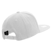 Licensed US Navy Embroidered Flexfit Snapback Style Cap - White OSFM