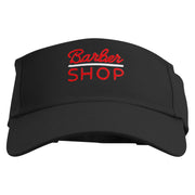 Barber Shop Embroidered Cotton Twill Sun Visor - Black OSFM