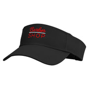 Barber Shop Embroidered Cotton Twill Sun Visor - Black OSFM