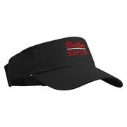 Barber Shop Embroidered Cotton Twill Sun Visor - Black OSFM